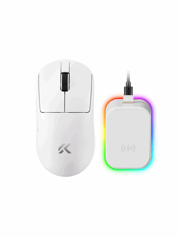 MCHOSE A7 V2 Ultra+ Lightweight Wireless - Gamingmus - Optic - 6 knappar - Vit