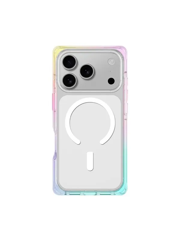 AmazingThing Omni case for iPhone 17 Pro compatible with MagSafe - transparent-rainbow