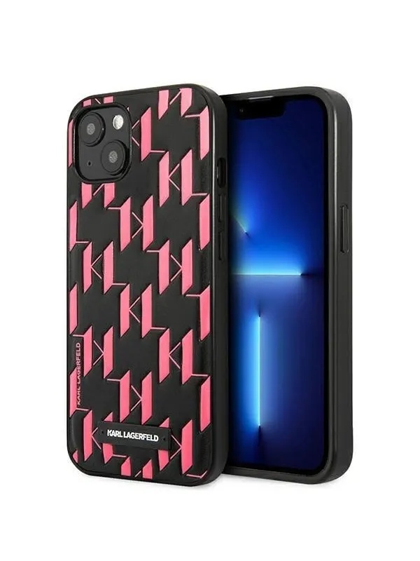Karl Lagerfeld KLHCP13SMNMP1P iPhone 13 mini 5.4 "hardcase pink / pink Monogram Plaque