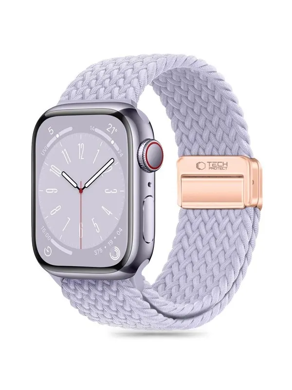 Tech-Protect Nylonmag Strap for Apple Watch 4 / 5 / 6 / 7 / 8 / 9 / SE (38 / 40 / 41 mm) - Purple