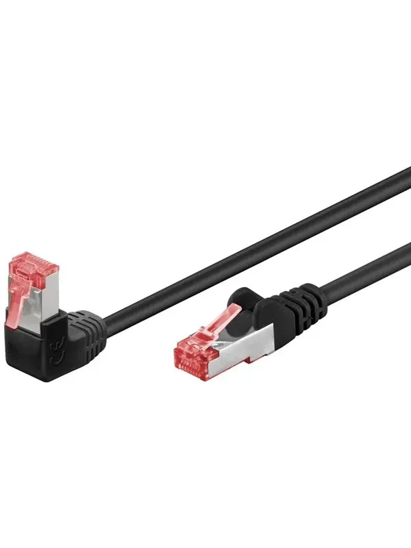 Pro LAN CAT 6 S/FTP - 90° - Svart - 5m