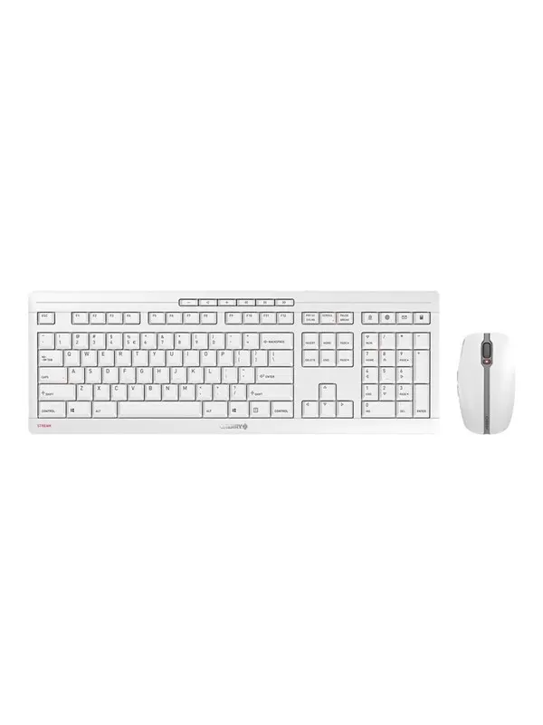 Cherry STREAM DESKTOP RECHARGE - Tastatur & Mus set - Nordisk - Grå