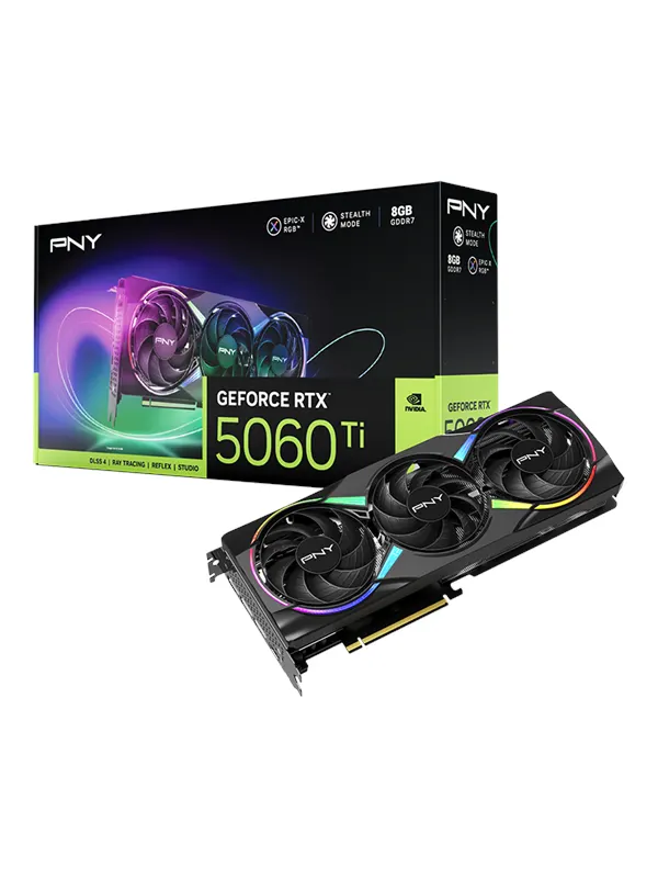 PNY GeForce RTX 5060 Epic-X - 8GB GDDR7 RAM - Grafikkort