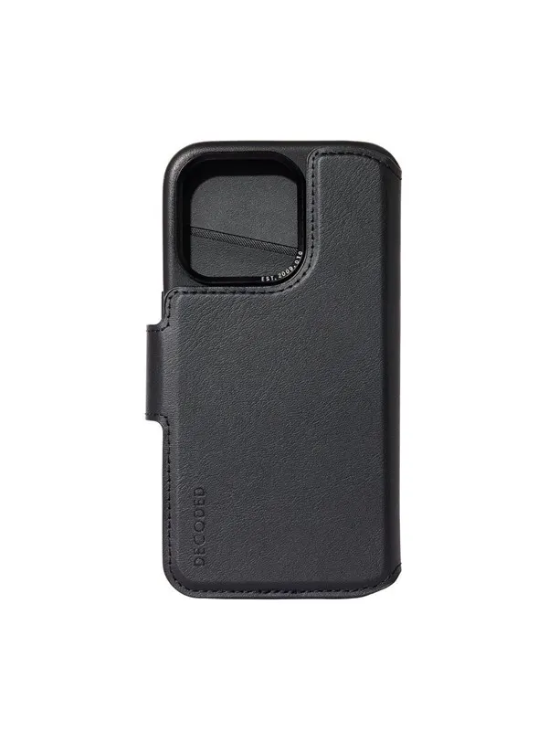 Decoded Leather Detachable Wallet for iPhone 13/14/15 Black