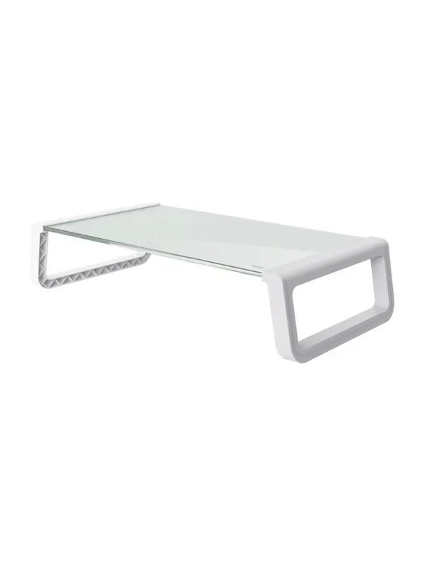 Trust Monta - Tempered glass monitor stand - White