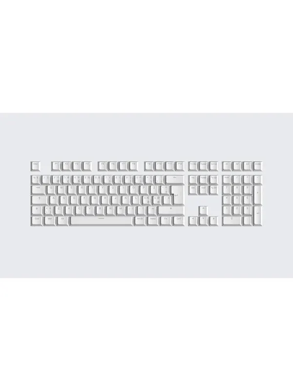 Wooting PBT ISO Keycaps - Just White - Knappsats - Nordisk - Vit