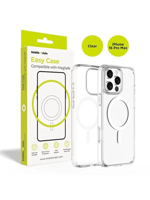 Mobile Origin Hybrid MagSafe Case - clear - iPhone 16 Pro Max