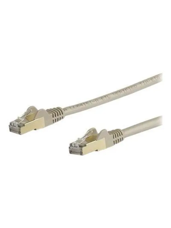 StarTech.com 10m CAT6a Ethernet Cable - Grey RJ45 Shielded Cable Snagless - patch cable - 10 m - grey - Grå - 10m