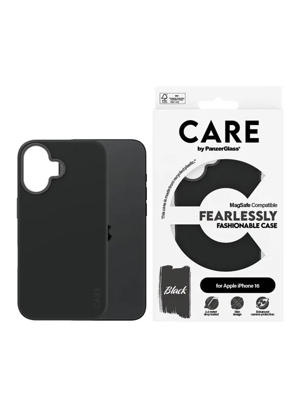 CARE by PanzerGlass Case Fashion Black MagSafe iPhone 16
