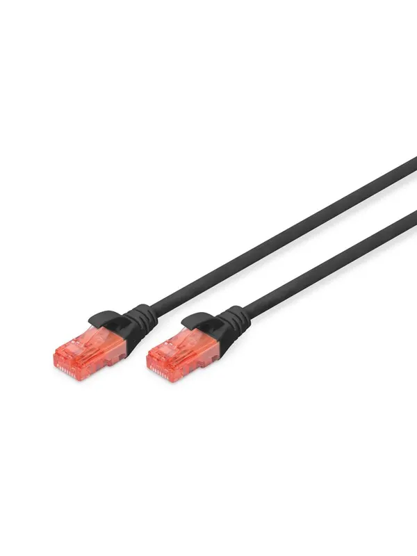 DIGITUS CAT 5e U-UTP Patch Cord - 0.5m - Svart - 2m