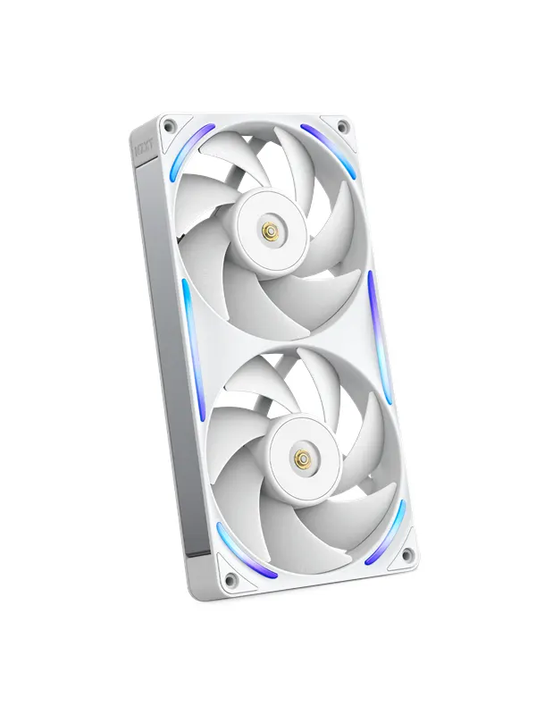 NZXT F240X - Chassi fläkt - 240mm - Vit med RGB-ljus - 41 dBA