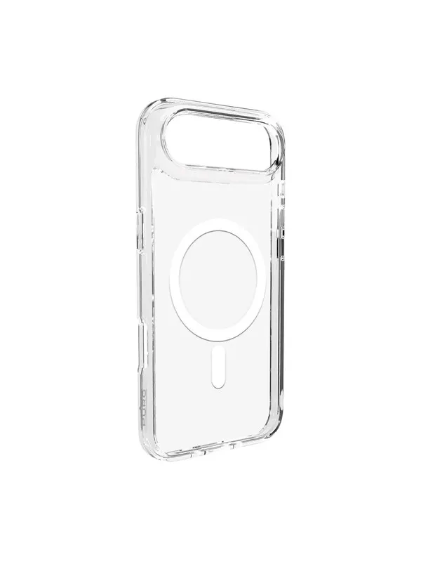 Puro Lite Mag TPU+PC Case Compatible with MagSafe for iPhone 17 Air - Transparent with White Ring