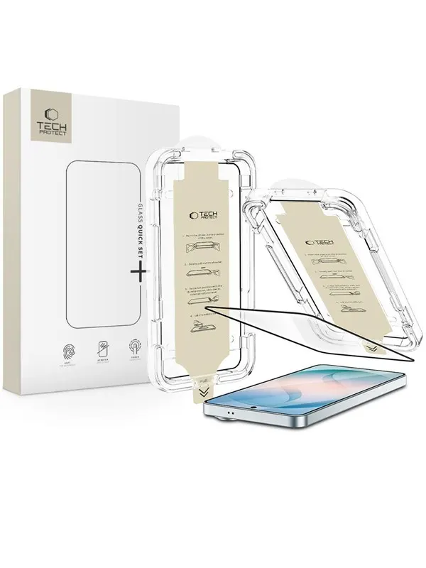 Tech-Protect Quick Set AR+ Anti-Reflective Glass for Samsung Galaxy S26 - Black