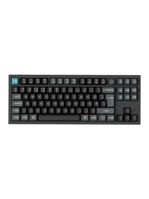 Keychron Q3 Ultra 80% 8K Wireless Tri-Mode - POM Red - Gaming Keyboard - Utan numpad - Nordisk - Svart