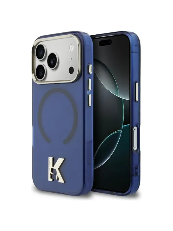 Karl Lagerfeld IML K Head Logo MagSafe Case for iPhone 17 Pro - Blue