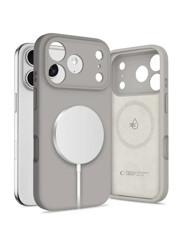 Tech-Protect Silicone MagSafe Case for iPhone 17 Pro - Grey
