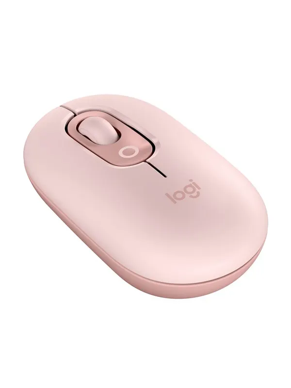 Logitech POP Mouse with Emoji - Rose - Mouse - Optic - 3 knappar - Pink