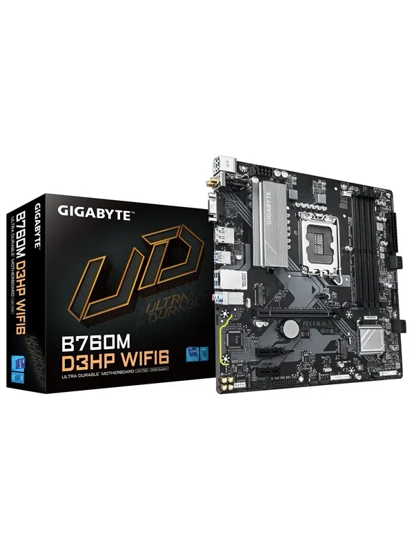 GIGABYTE B760M D3HP WIFI6 Moderkort - Intel B760 - Intel LGA1700 - DDR5 RAM - Micro-ATX
