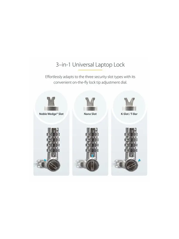 StarTech.com 25-Pack Laptop Lock Compatible w/Noble Wedge/Nano/K-Slot - security cable lock