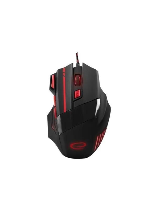Esperanza MX201 WOLF - mouse - USB - red - Mouse - Optic - 7 knappar - Röd