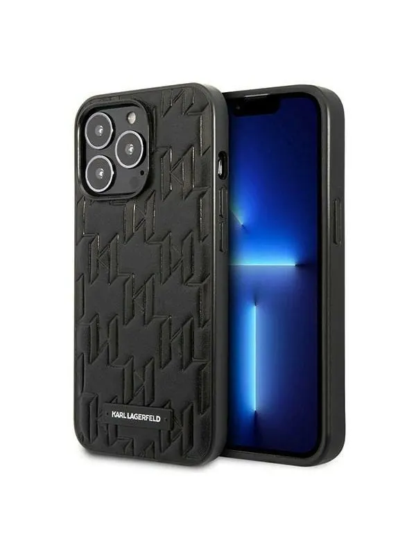 Karl Lagerfeld KLHCP13LMNMP1K iPhone 13 Pro / 13 6.1 "hardcase black / black Monogram Plaque