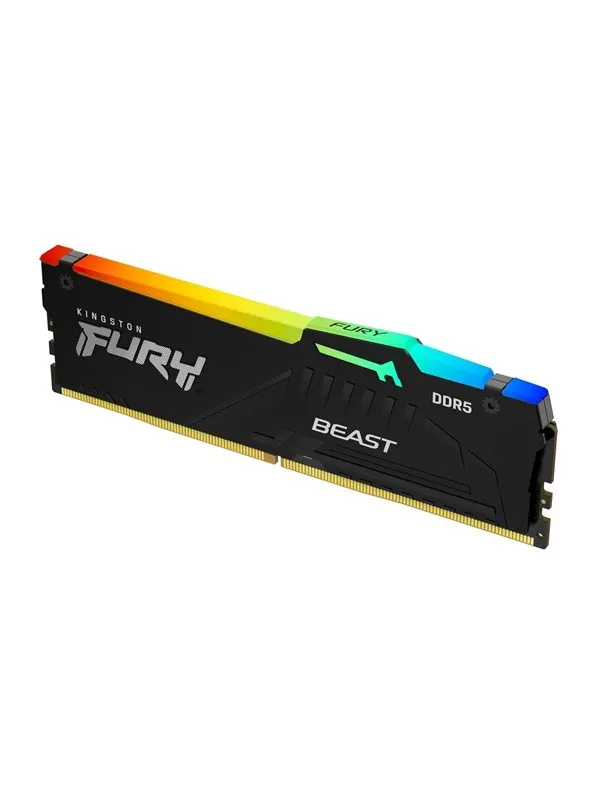 Kingston FURY Beast RGB DDR5-5600 - 64GB - CL40 - Single Channel (1 pcs) - AMD EXPO - Svart med RGB
