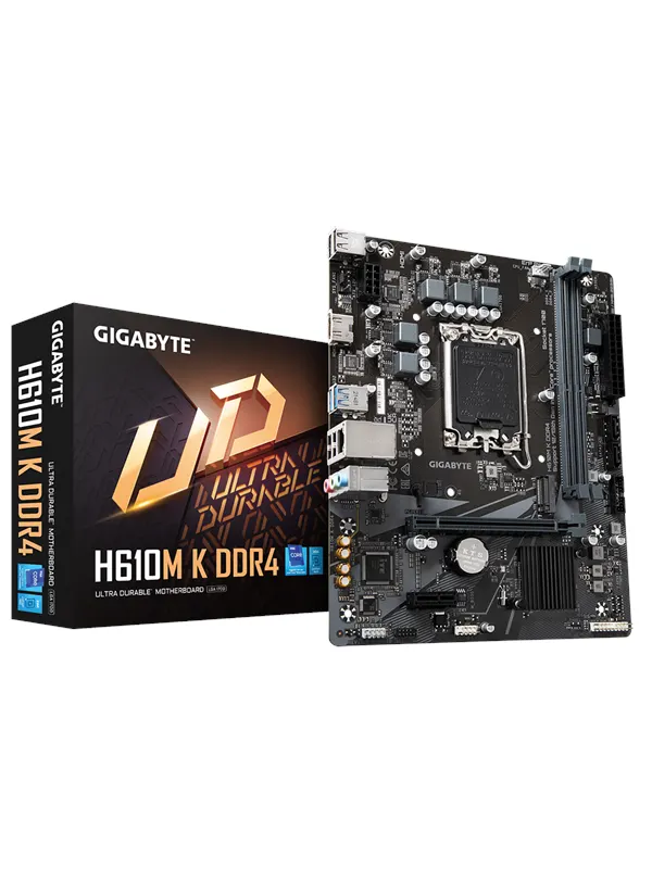 GIGABYTE H610M K DDR4 Moderkort - Intel H610 - Intel LGA1700 - DDR4 RAM - Micro-ATX