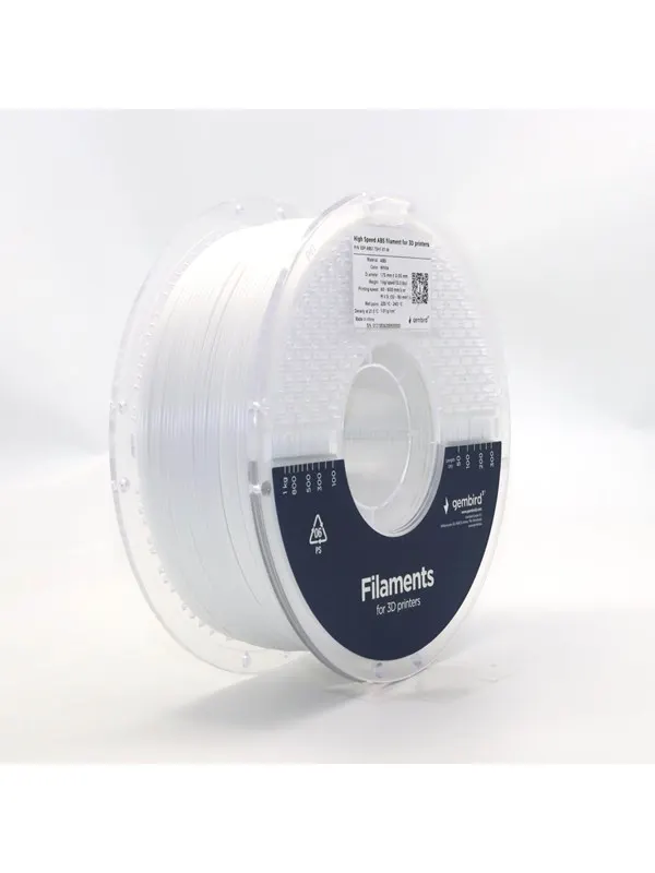 Gembird High Speed ABS - White - 1.75mm ø - 1 kg