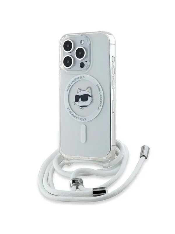 Karl Lagerfeld IML Choupette Head &amp; Cord MagSafe case for iPhone 14 Pro Max - transparent