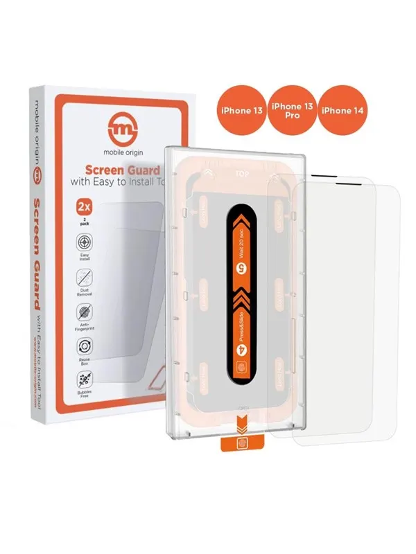 Mobile Origin Screen Guard iPhone 17e/16e/14/13/13 Pro/  with easy applicator 2 pack