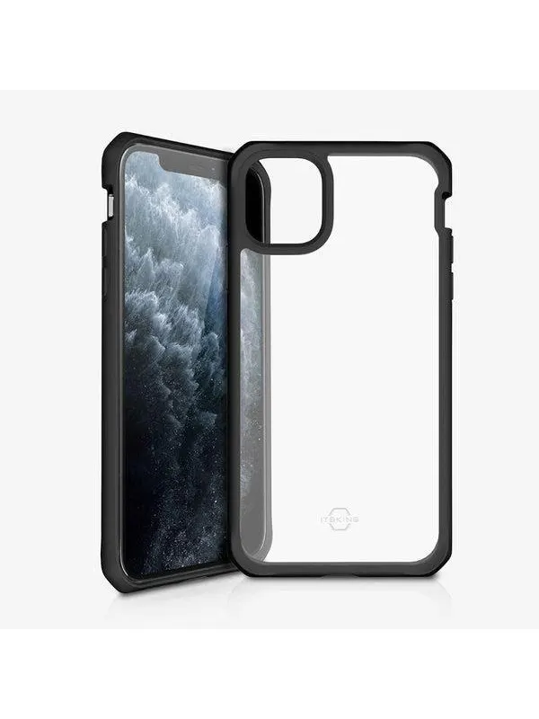 ITSKINS HYBRID SOLID cover for iPhone 11 Pro / XS / X®. Black and transparent