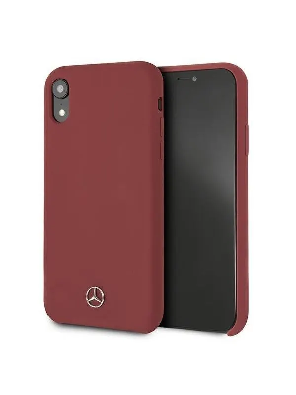 Mercedes Silicone Line Case for iPhone Xr - Red