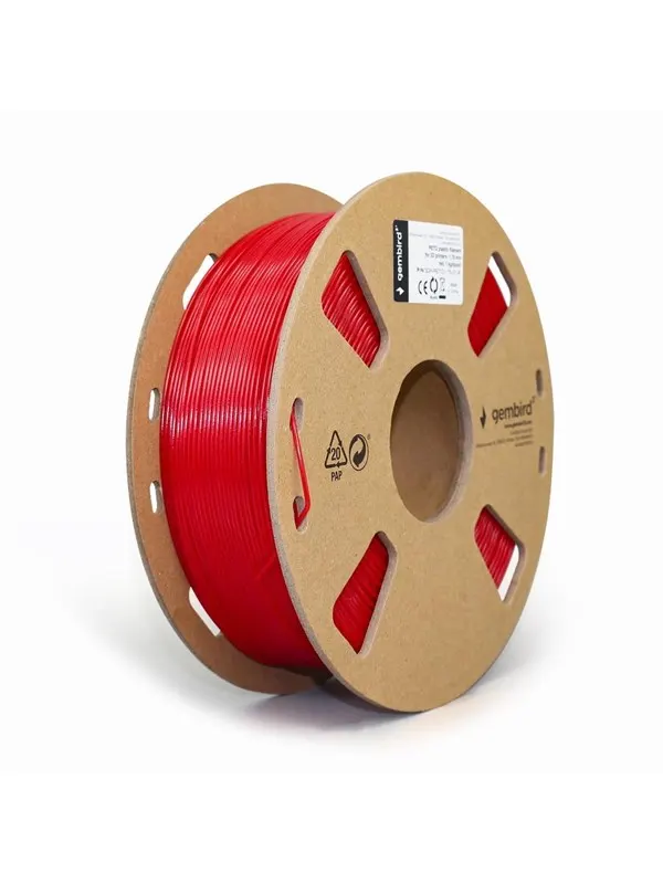 Gembird PETG (PET, PETT) filament - Röd - 1.75mm ø - 1 kg