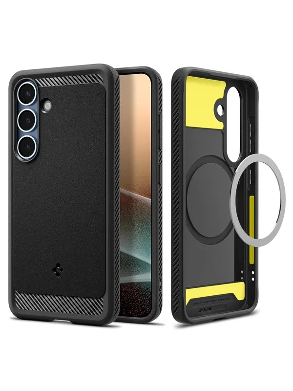 Spigen Rugged Armor MagSafe - matte black - Samsung Galaxy S25+