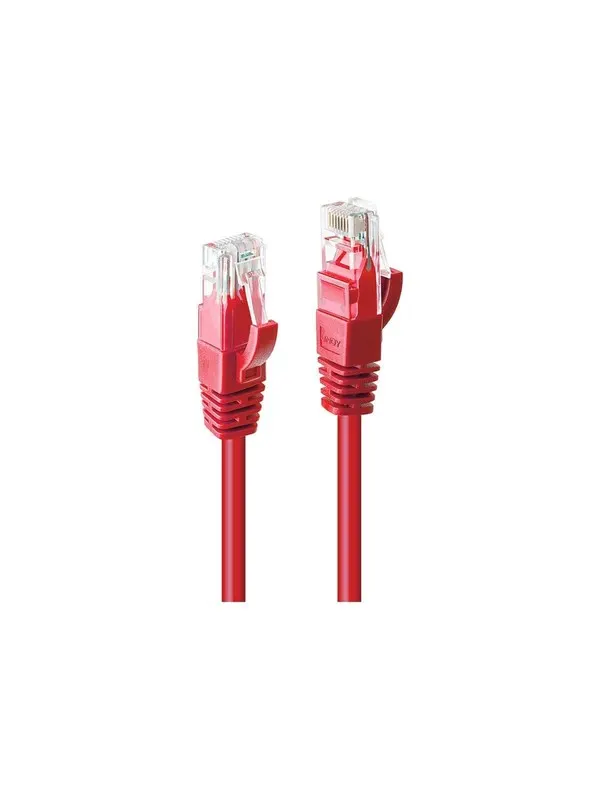 Lindy patch cable - 50 cm - red - Röd - 0.5m