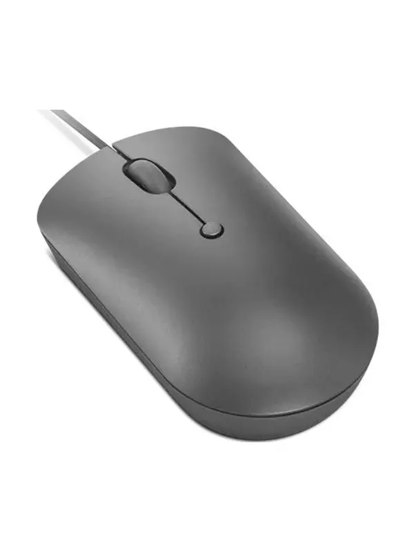 Lenovo 540 USB-C Wired Compact Mouse (Storm Grey) - Mouse - Optic - 4 knappar - Grå
