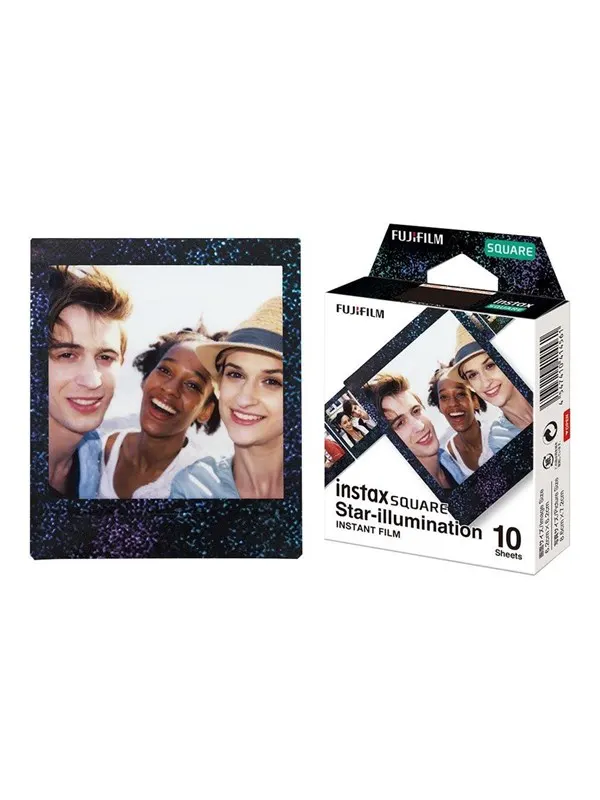 Fujifilm INSTAX Square film - 10 stycken - Svart med stjärnor