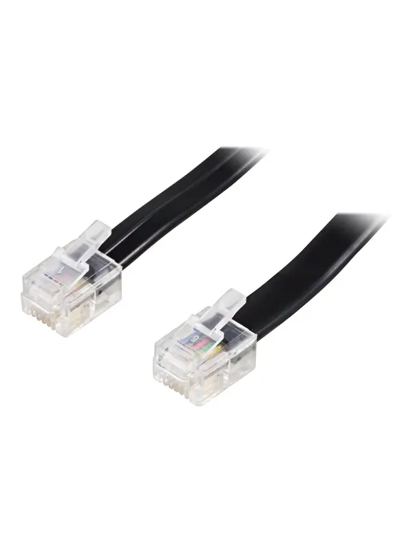 Deltaco phone cable - 5 m - black - Svart - 5m