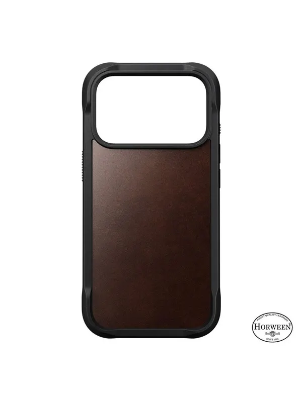 Nomad - Rugged Leather Case - iPhone 17 Pro | Rustic Brown | Horween