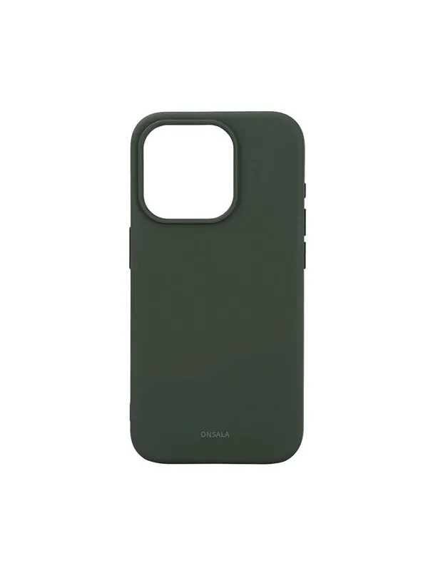 ONSALA Phone Case with Silicone Feel MagSeries Olive Green - iPhone 15 Pro