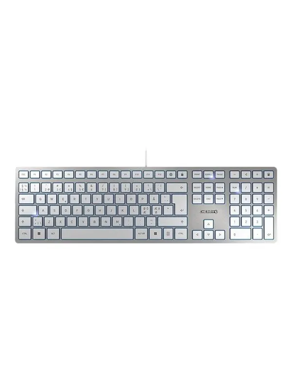 Cherry KC 6000 SLIM - Tangentbord - Nordisk - Silver