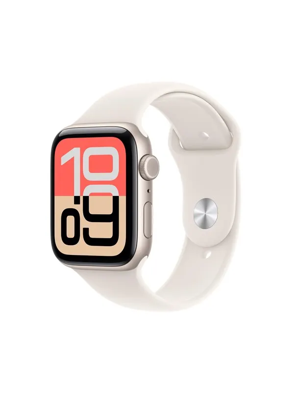 Apple Watch SE 3 GPS + Cellular 44mm Starlight Aluminium Case with Starlight Sport Band - S/M