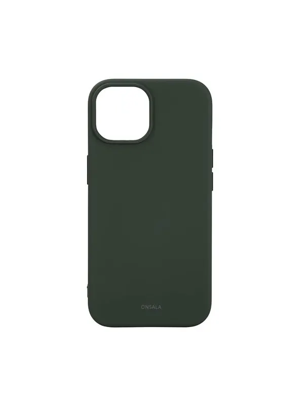 ONSALA Phone Case with Silicone Feel MagSeries Olive Green - iPhone 15