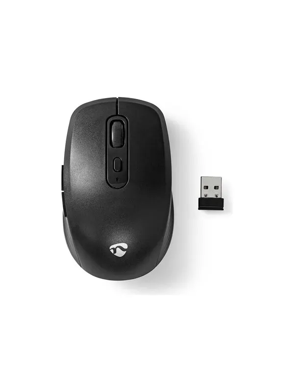 Nedis - mouse - black - Mouse - Optic - 6 knappar - Svart